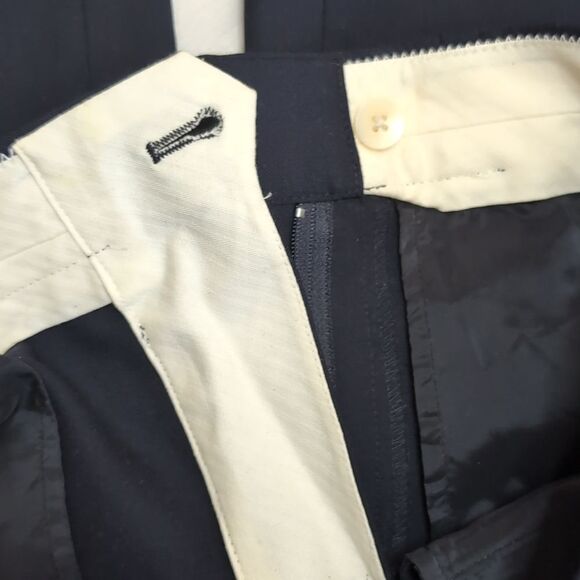 Jcrew 100% wool navy super 120 pants size 4p - Picture 3 of 6